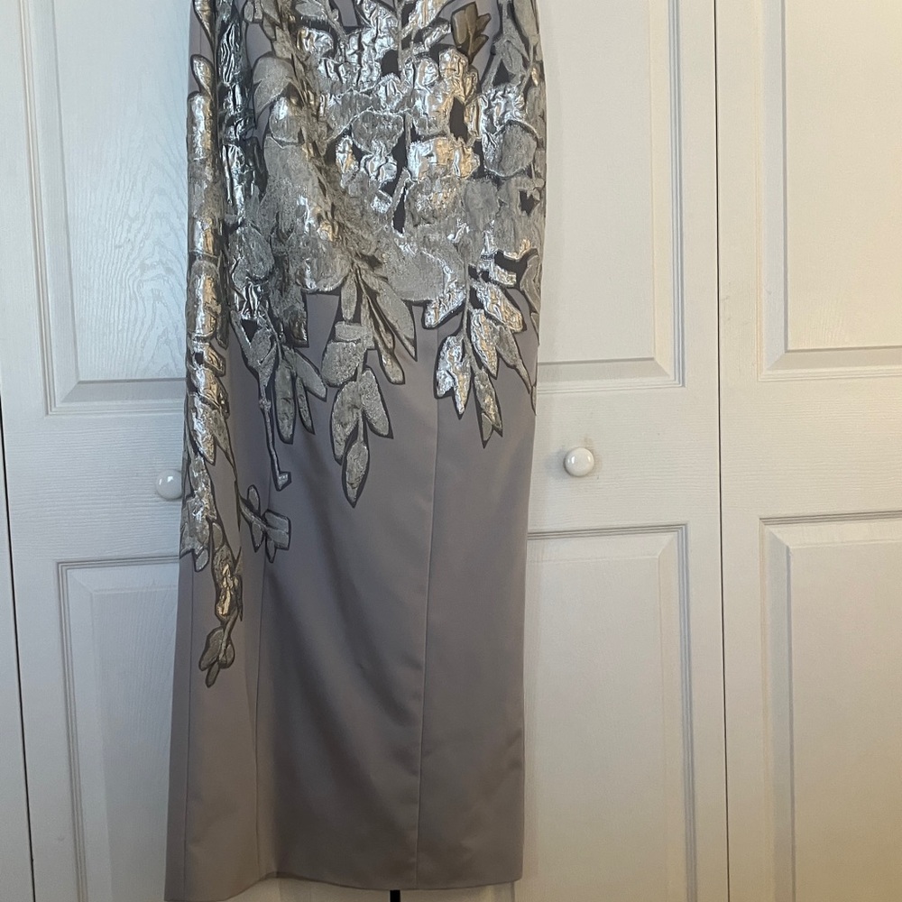 Glamorous One-Shoulder Dress in Silver - Picture 2 of 7